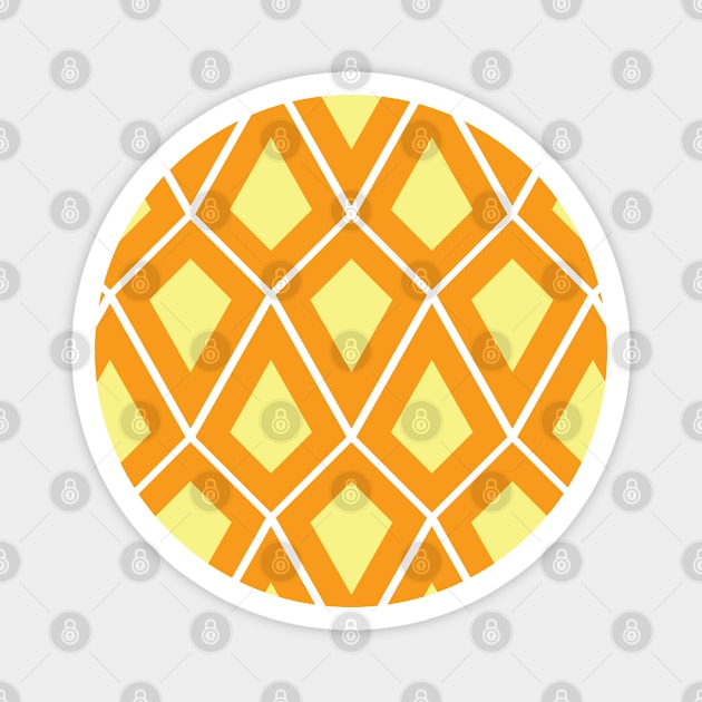 Diamond Seamless Pattern - Orange and Yellow 009#002 Magnet by jeeneecraftz